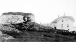 Ruined Martello tower at Portsmouth, New Hampshire, in the late 19th century