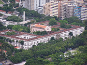 The Palácio Universitário, a 19th century Neoclassical building that serves as campus of the UFRJ. The Institutes for Economy, Education and Administration, among others, are based here.