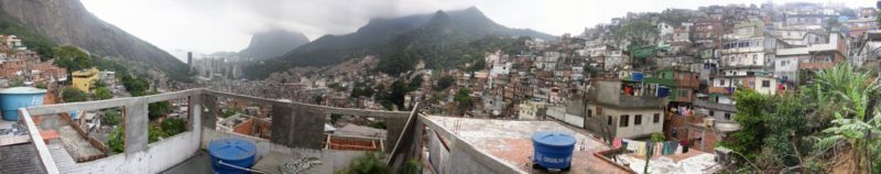 Panoramic photo of Rocinha shanty town ("favela"), one of the largest in the world.