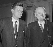 President John F. Kennedy meets with former President Hoover.