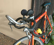 Conventional dropdown handlebars with added aerobars