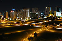 Setor Hoteleiro Sul (Hotel Sector South), night view.
