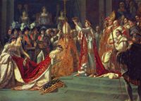 Crowning of Napoleon, memorialized by Jacques-Louis David