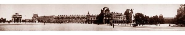 Panoramic view of the Louvre in 1908
