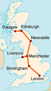 The proposed UK Ultraspeed line map.