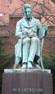 The Søren Kierkegaard Statue in Copenhagen.