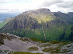 The steep south face of Ben Nevis from Sgurr a' Mhàim.