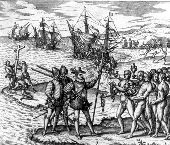 Image:Columbus landing on Hispaniola adj.jpg