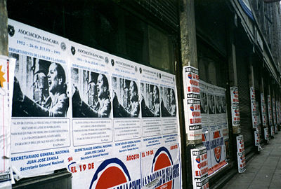 Posters of Eva Perón in Buenos Aires, Argentina.