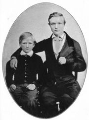 Andrew (right), aged 16, with brother Thomas