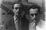 Wild-eyed antics of Dalí (left) and fellow surrealist artist Man Ray in Paris on June 16, 1934, photographed by Carl Van Vechten