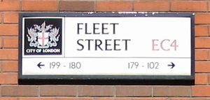 Fleet Street road sign