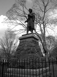 Bronze statue at Wooster Square in New Haven, Connecticut