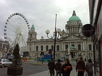 City hall and Big Wheel during daytime
