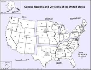 The South is one of four Census Bureau Regions.