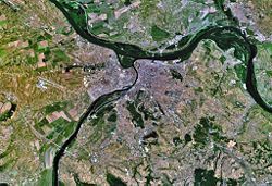 Satellite view of Belgrade