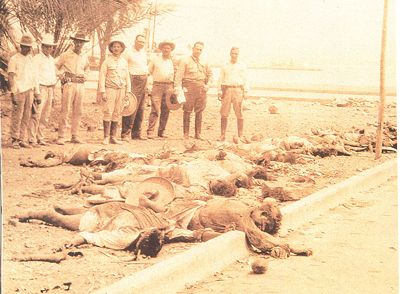 Dead fighters in Manzanillo, Colima