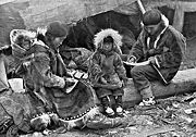 An Inuit family, c.1917