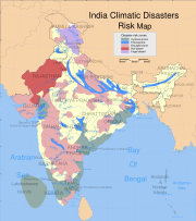 Disaster-prone regions in India.