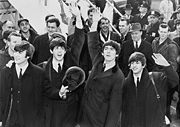 The Beatles as they arrive at JFK Airport, New York City on 7 February 1964