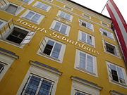 Mozart's birthplace at Getreidegasse 9, Salzburg, Austria