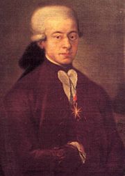 Mozart in 1777. Portrait requested by Padre Martini for his gallery.