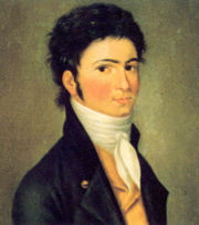 Portrait of Beethoven as a young man by Carl Traugott Riedel (1769 – 1832)