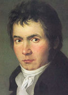 Ludwig van Beethoven: detail of an 1804 portrait by W.J. Mähler