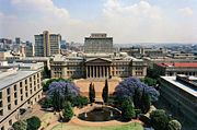 The University of the Witwatersrand. Braamfontein buildings are visible in the background.