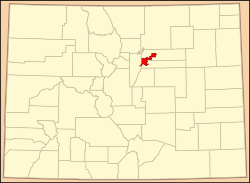 Location of Denver in the State of Colorado