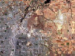 Satellite image of the Denver Metropolitan area