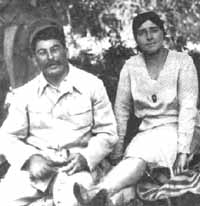 Stalin and Nadezhda Alliluyeva.