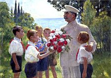 Roses for Stalin (1949), painting by Boris Vladimirski.