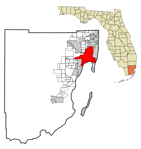 Image:Miami-Dade County Florida Incorporated and Unincorporated areas Miami Highlighted.svg