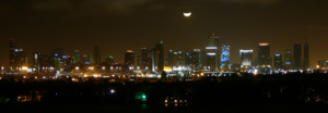 View of the "Moon over Miami", a famous phrase that has inspired many pop culture items, including a movie, TV series, song and dish