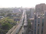 A part of Karachi's financial district