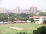 Karachi Gymkhana Ground, overlooking downtown Karachi