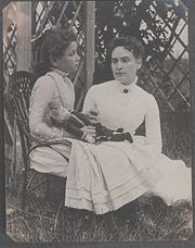 Helen Keller, age 8, with her tutor Anne Sullivan while vacationing on Cape Cod, July 1888 (photo re-discovered in 2008)