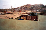 Slums in the outskirts of Lima.