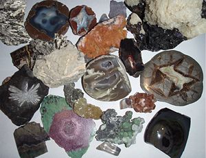 An assortment of minerals.