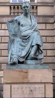Statue of David Hume in Edinburgh, Scotland