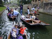 Punting on the River Cam is a popular recreation in Cambridge