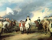 Surrender of Cornwallis at Yorktown by (John Trumbull, 1797).