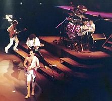 Queen live in Frankfurt, Germany, 1984.