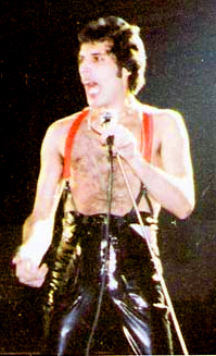 Freddie Mercury during a 1979 concert in Hannover.