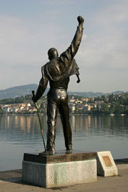 The statue of Freddie Mercury in Montreux that is also featured on the cover of the album Made in Heaven (1995).
