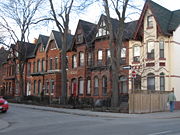 Row houses in urban Toronto