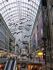 Toronto Eaton Centre, the largest shopping mall in the City of Toronto