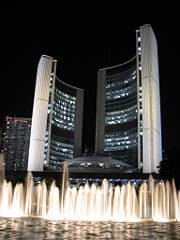 Toronto City Hall viewed from Nathan Phillips Square