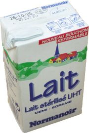 A brick of French UHT milk